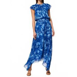 NEW MISA LOS ANGELES mariposa maxi dress in figi blue